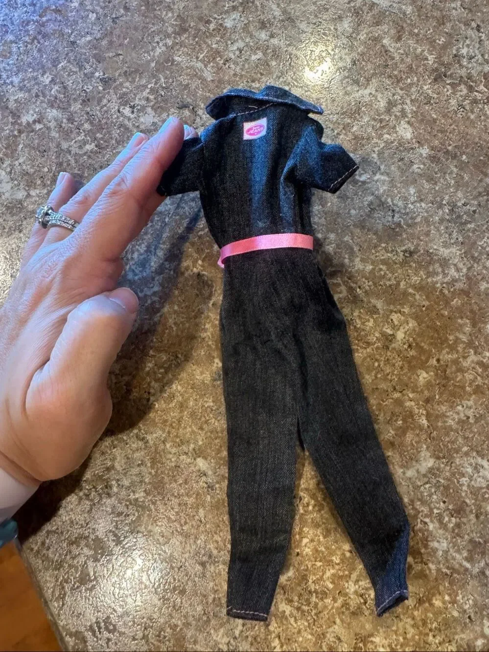 Vintage 1997 Barbie Fashion Avenue Authentic Jeans Denim Jumpsuit #19179